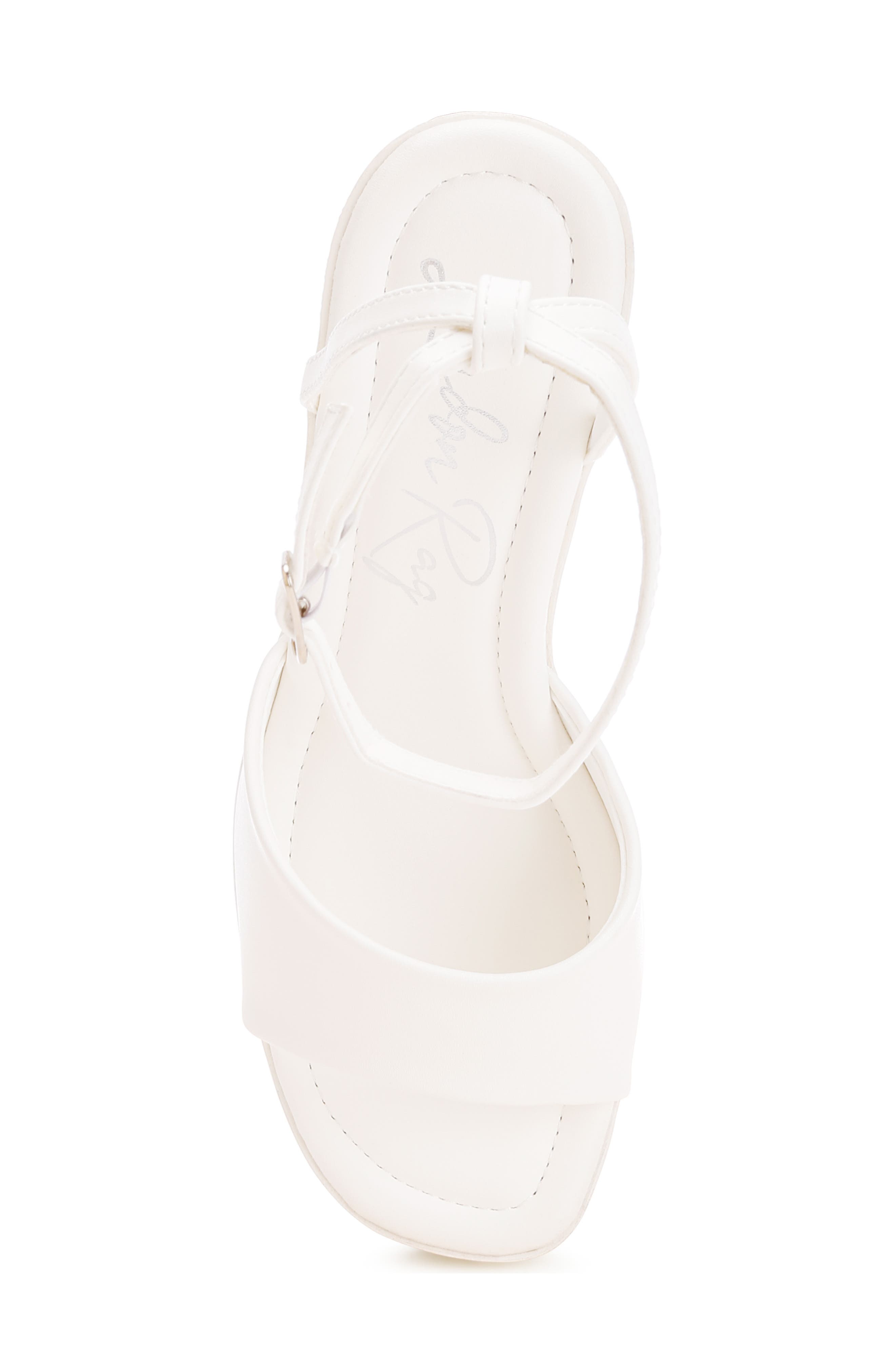 Sangria Platform Wedge Sandal, Alternate, color, WHITE