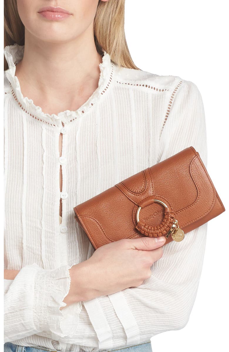 See by Chloé Hana Large Leather Wallet on a Chain, Alternate, color,