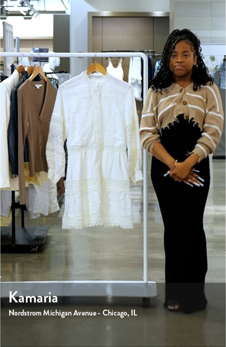 Cailin Mixed Lace Tiered Cotton Minidress, sales video thumbnail