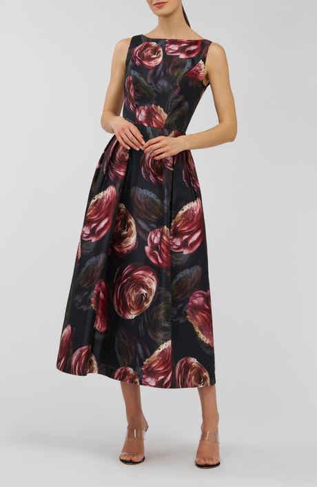Kay Unger Elsa Jacquard Fit & Flare Dress