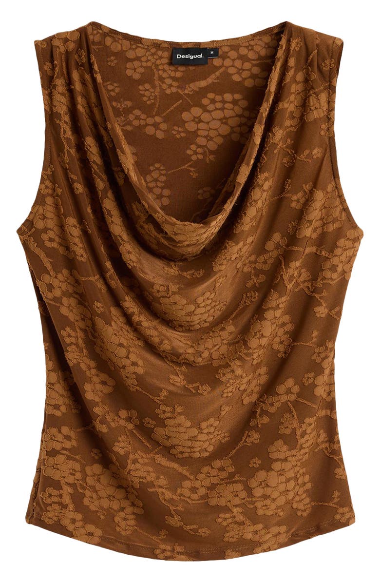 Desigual Cowl Neck Sleeveless Top, Alternate, color, 
