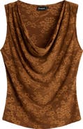 Desigual Cowl Neck Sleeveless Top