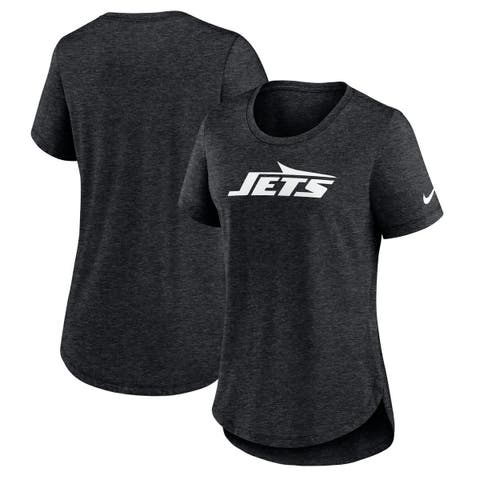 Women's Nike  Heather Black New York Jets Tri-Blend Fashion T-Shirt