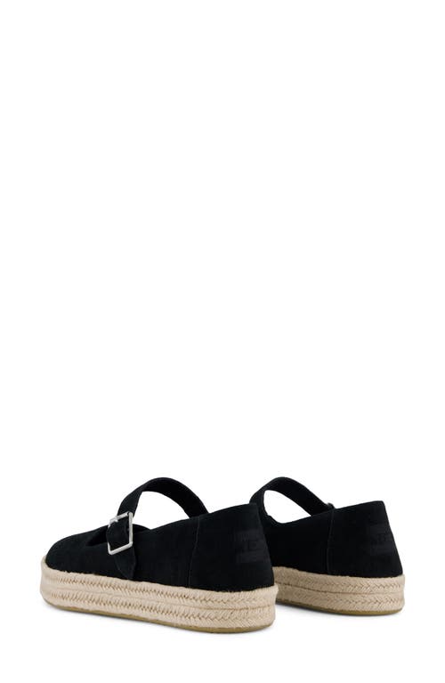 Toms Carolina Espadrille Platform Mary Jane In Black