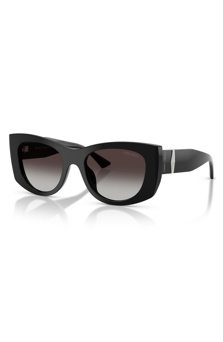 Jimmy Choo 52mm Butterfly Sunglasses, Alternate, color, Black / Grey Gradient