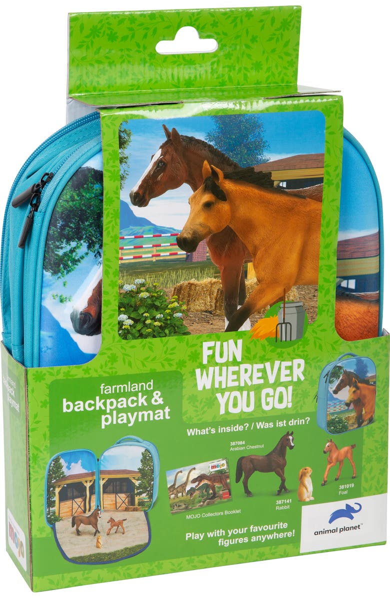 MOJO 3D Horse Stable Backpack & Figurines Playset, Alternate, color, 