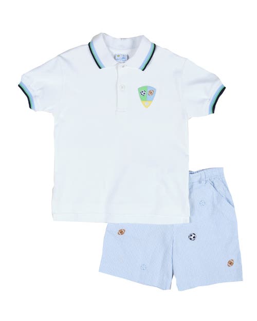 FLORENCE EISEMAN FLORENCE EISEMAN KNIT POLO WITH SPORT BALLS