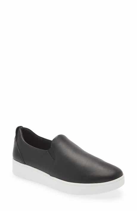 FitFlop Rally Leather Slip-On Skate Sneaker
