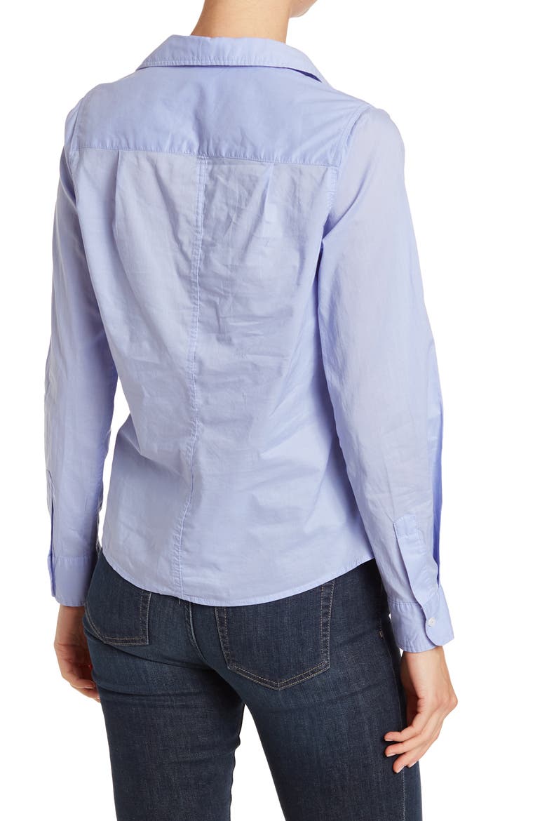 Long Sleeve Button Front Shirt, Alternate, color, BLUE