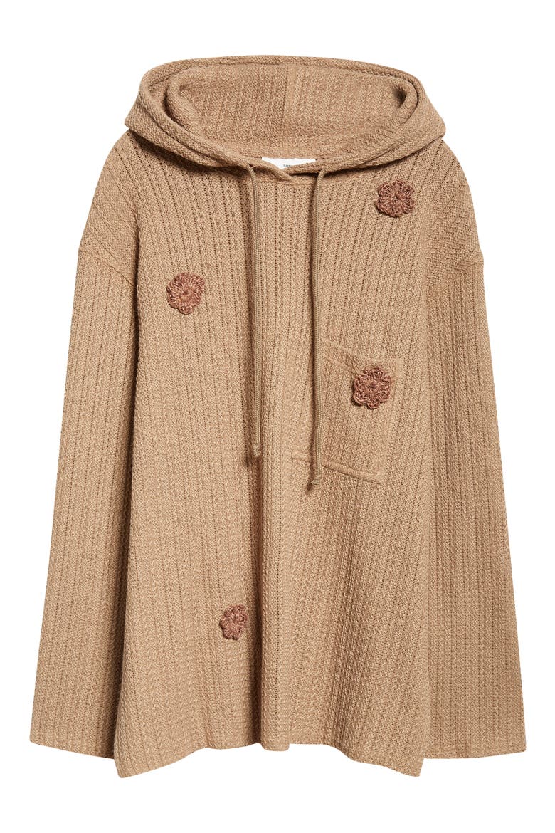 Daisy Raw Patch Pocket Hoodie, Alternate, color, SAND