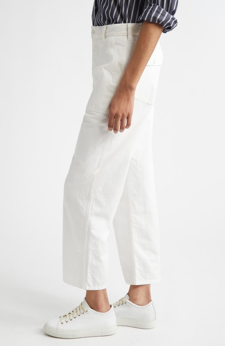 Nili Lotan Earl Ankle Straight Leg Pants, Alternate, color, Vintage Cream