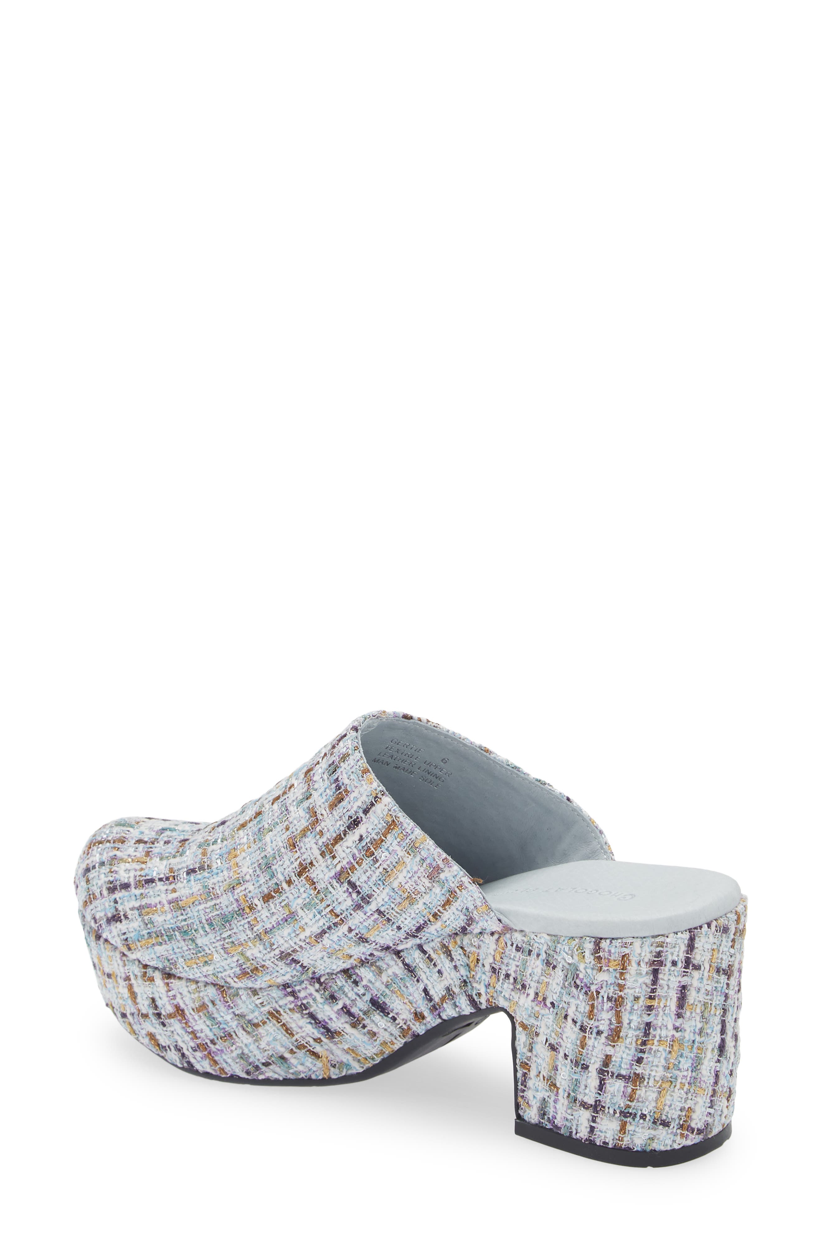 Chocolat Blu Gertie Platform Clog, Alternate, color, Blue Multi Tweed