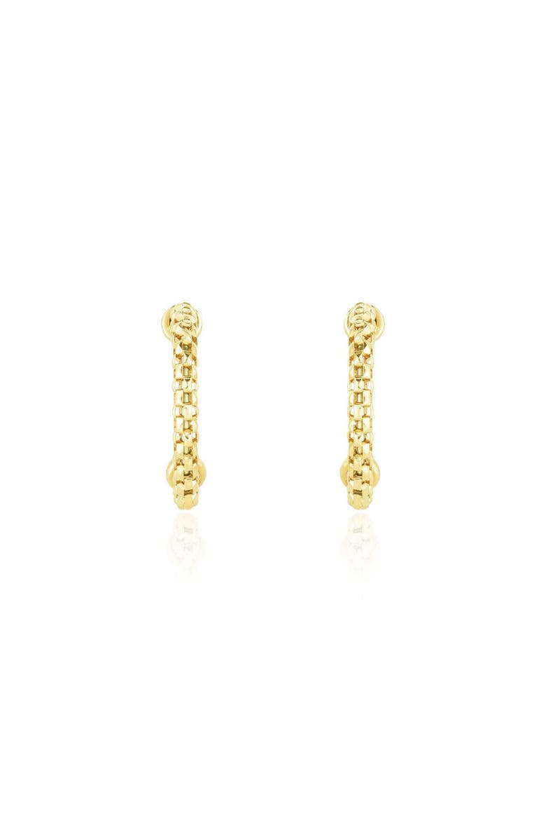 Gold Box Chain Hoop Earrings, Alternate, color, Yellow Gold