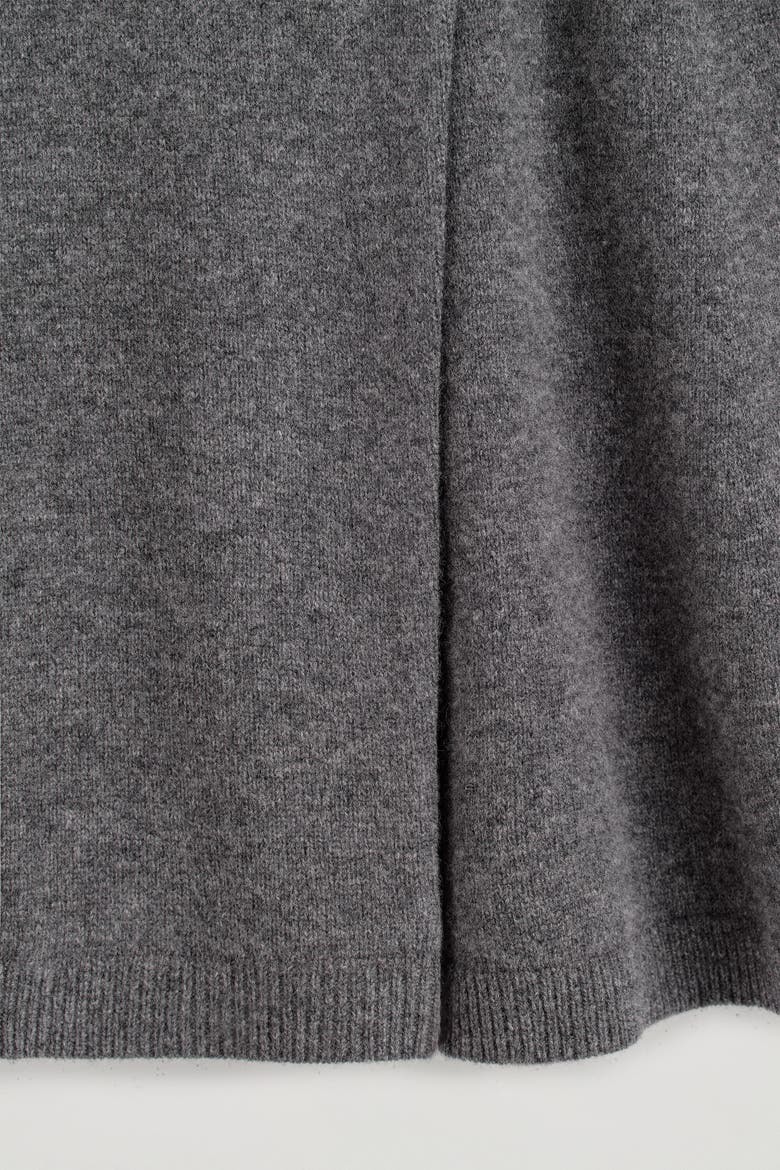 Merino Wool Mini Wrap Skirt, Alternate, color, GRAY MÉLANGE