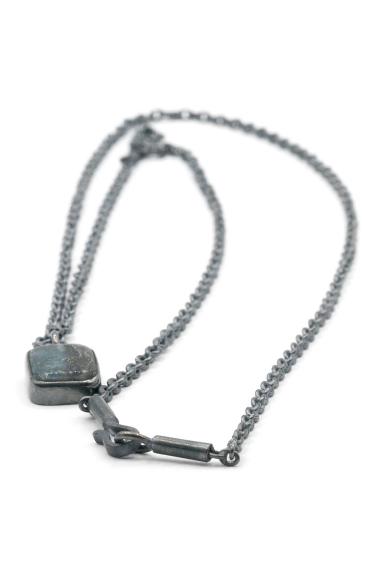 Silver Chain Necklace, Alternate, color, KYANITE