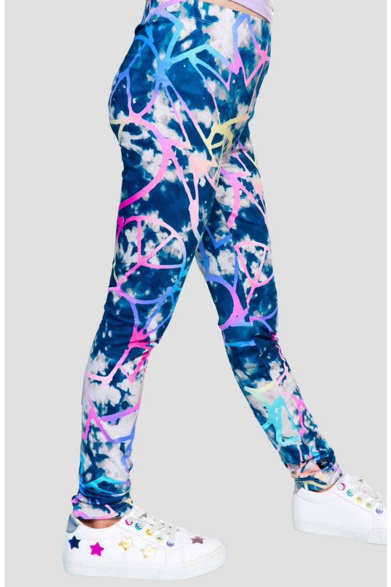 Kids' Simply Soft Leggings, Alternate, color, TIE DYE BLUE