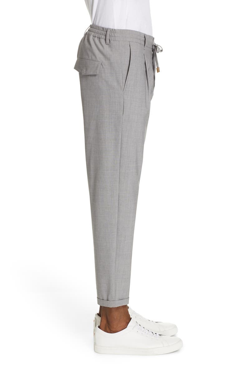 Stretch Wool Jogger Dress Pants, Alternate, color, LIGHT GREY