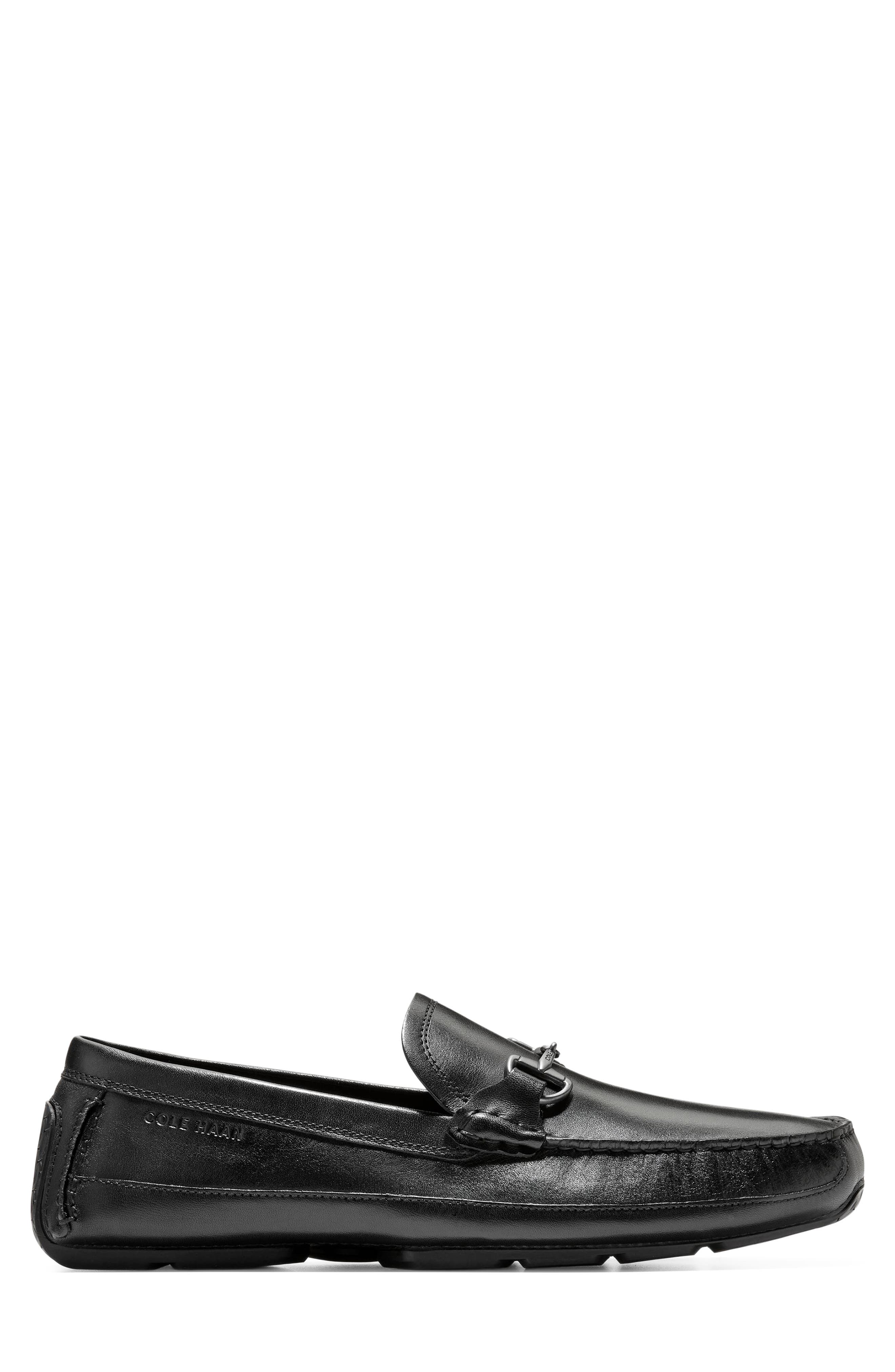 Hutchison Grand Bit Driving Loafer, Alternate, color, BLACK / BLACK