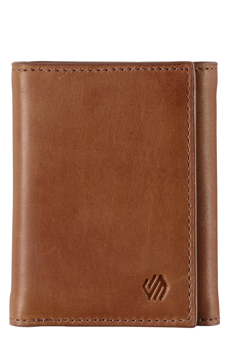 Rhodes Leather Wallet, Main, color, TAN FULL GRAIN