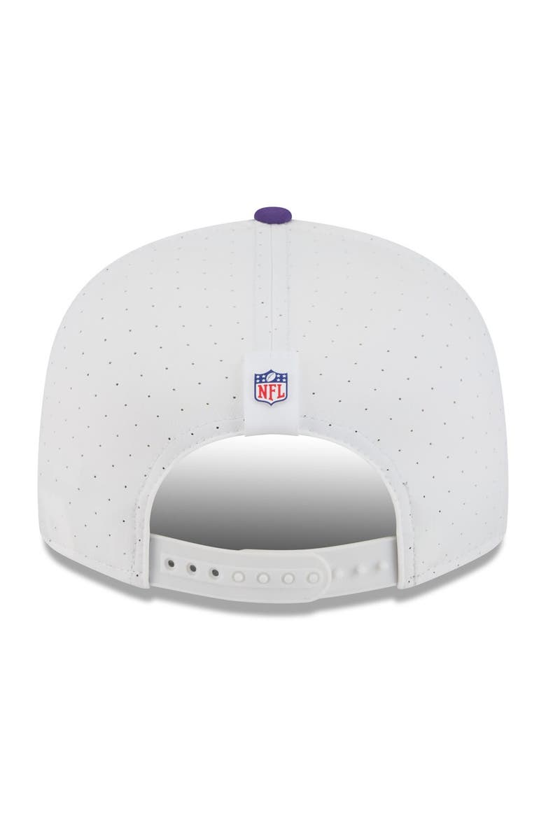 New Era Men's New Era White/Purple Minnesota Vikings 2025 NFL Training Camp Split Panel 9FIFTY Snapback Hat, Alternate, color, White