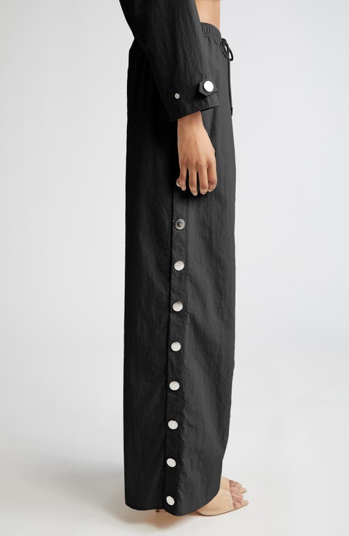 L Agence L'agence Valkyrie Snap Accent Drawstring Waist Pants In Black