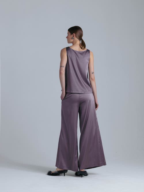Alas Silk Tank Top In Purple