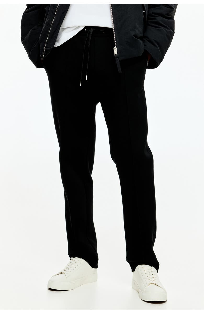 H&M Regular Fit Tailored Joggers, Alternate, color, Black