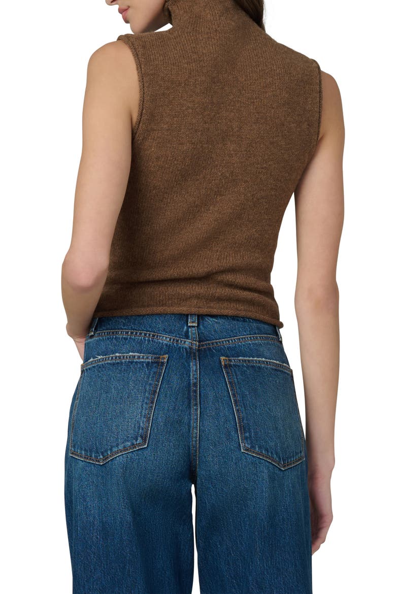 Stevie Sleeveless Wool & Yak Hair Sweater, Alternate, color, CINNAMON