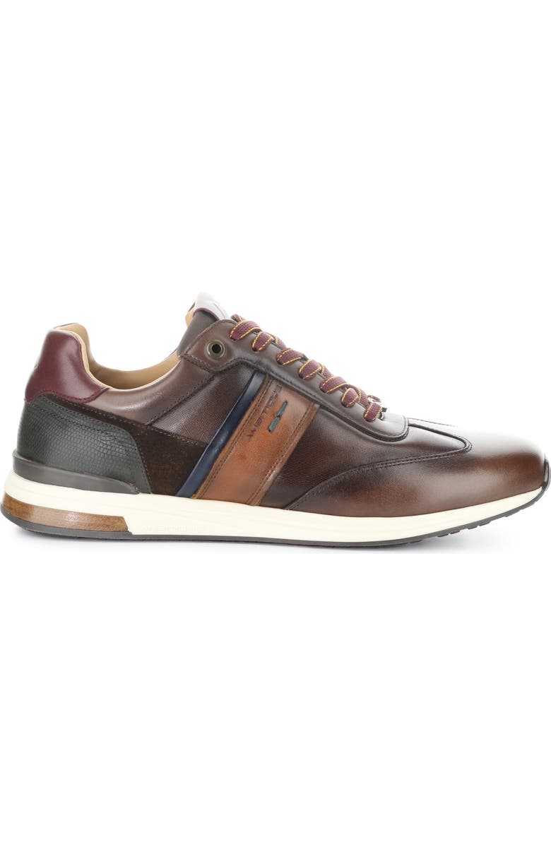 Ambitious Leather Lace-Up Sneaker, Alternate, color, Brown Leather