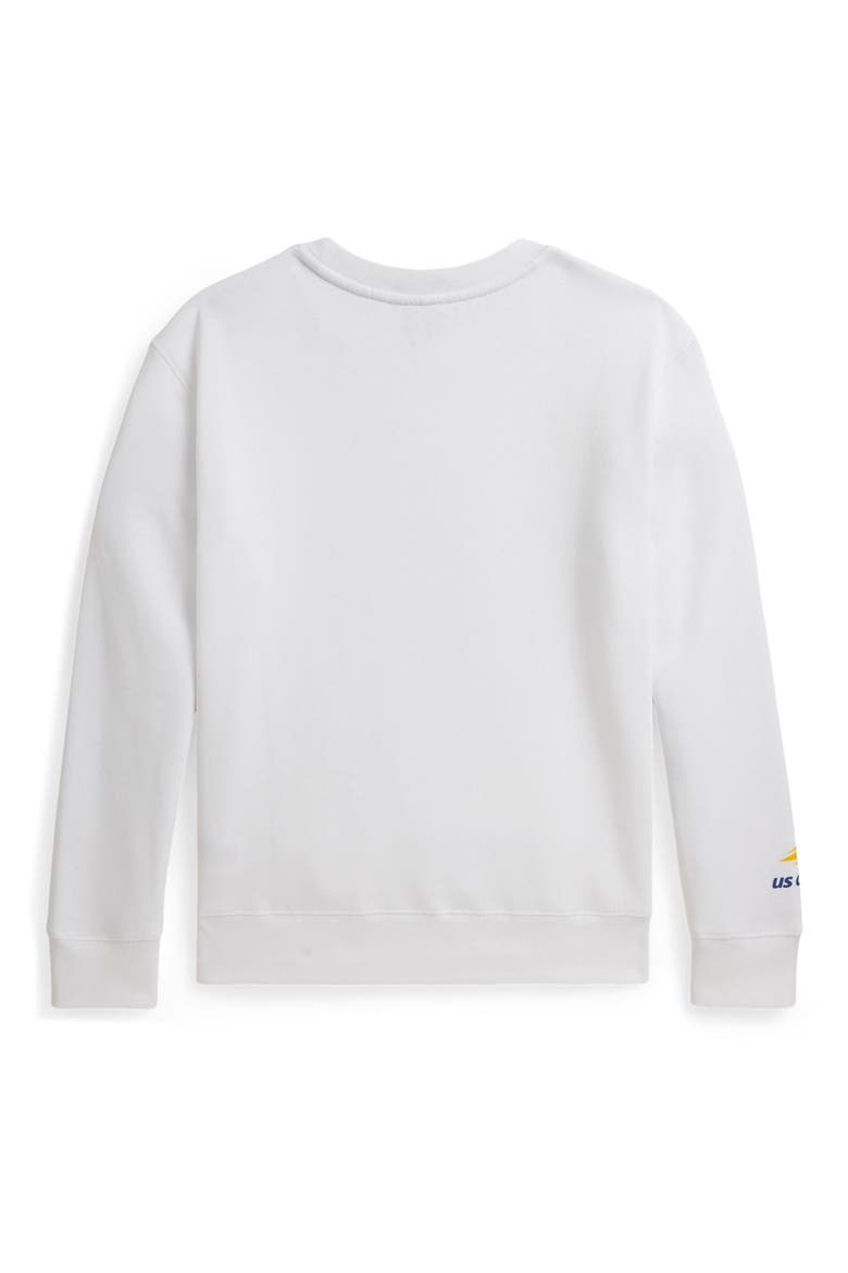 Kids' US Open Polo Bear Crewneck Sweatshirt, Alternate, color, WHITE