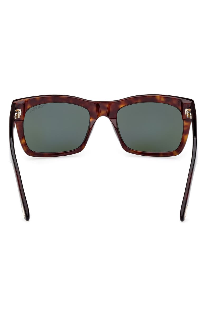 TOM FORD Nico 56mm Square Sunglasses, Alternate, color, Dhav/Grn