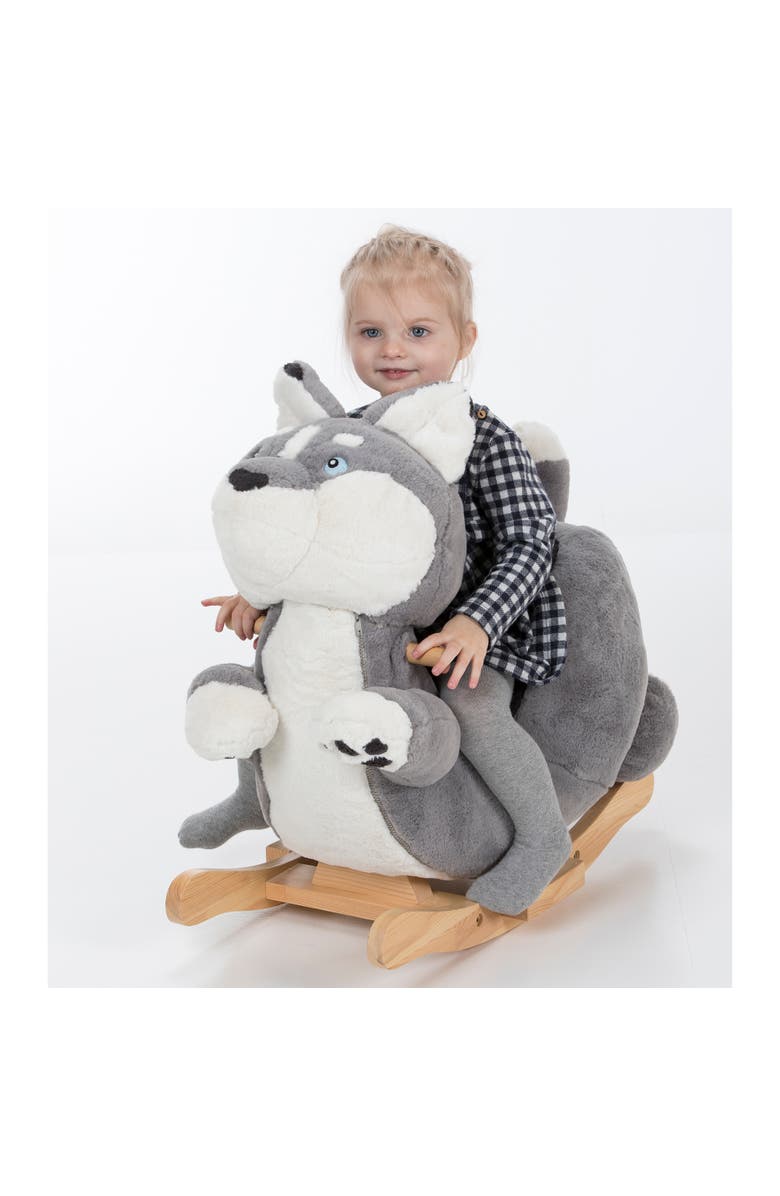 Gerardo´s Toys Gerardo'S Toys Little Rockers Wolf Wooden Plush Rideages 24Mo+, Alternate, color, Multicolored