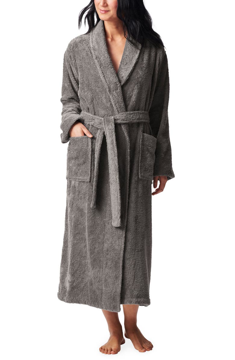 Coyuchi Gender Inclusive Cloud Loom<sup>™</sup> Organic Cotton Robe, Main, color, Slate