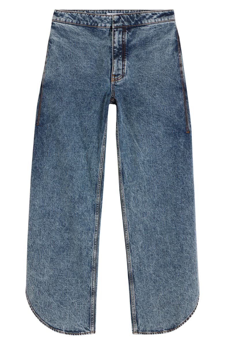 Alaïa Petal Leg Jeans, Alternate, color, Bleu Neige