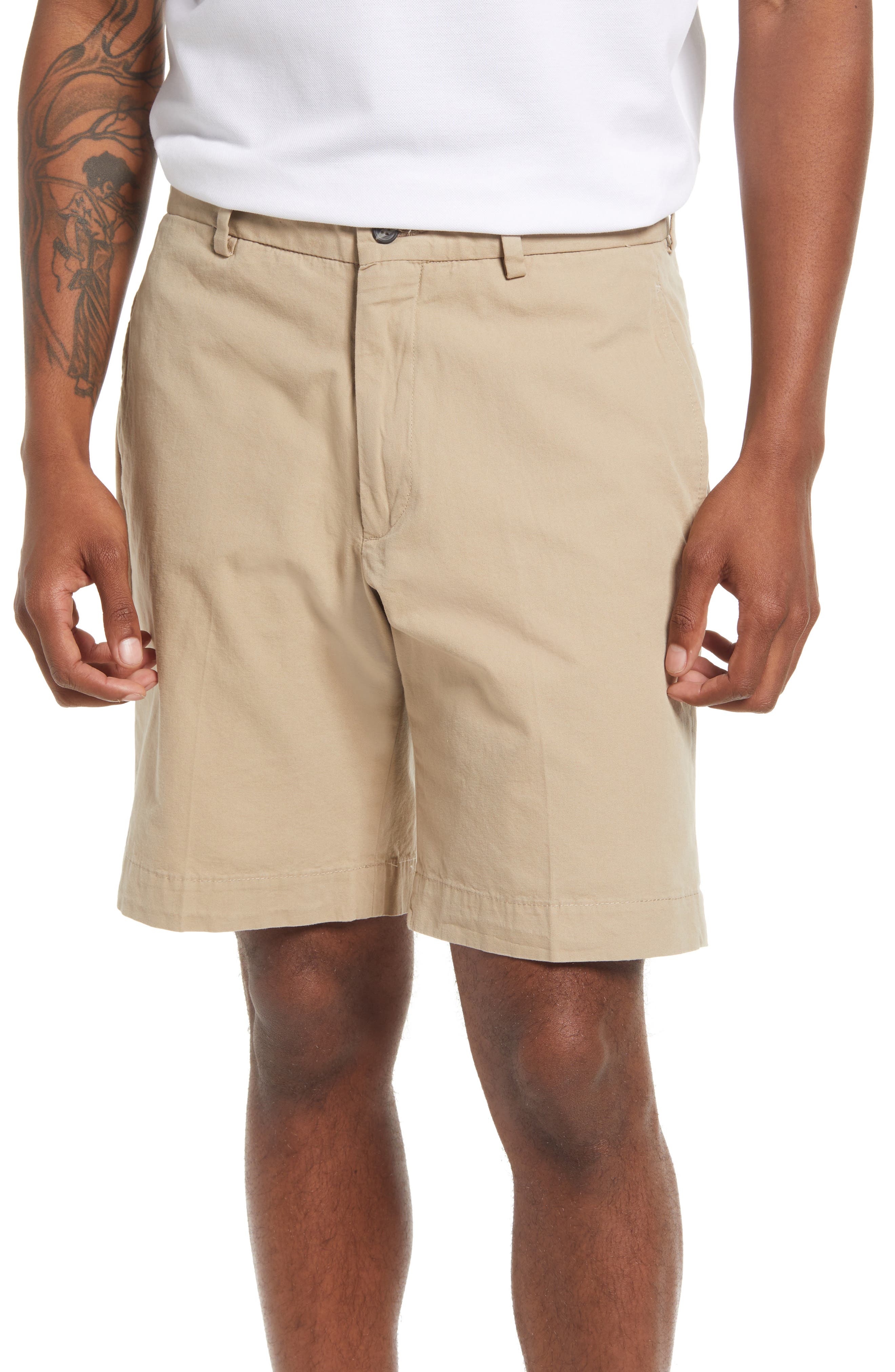 Berle Men's Charleston Flat Front Khaki Shorts