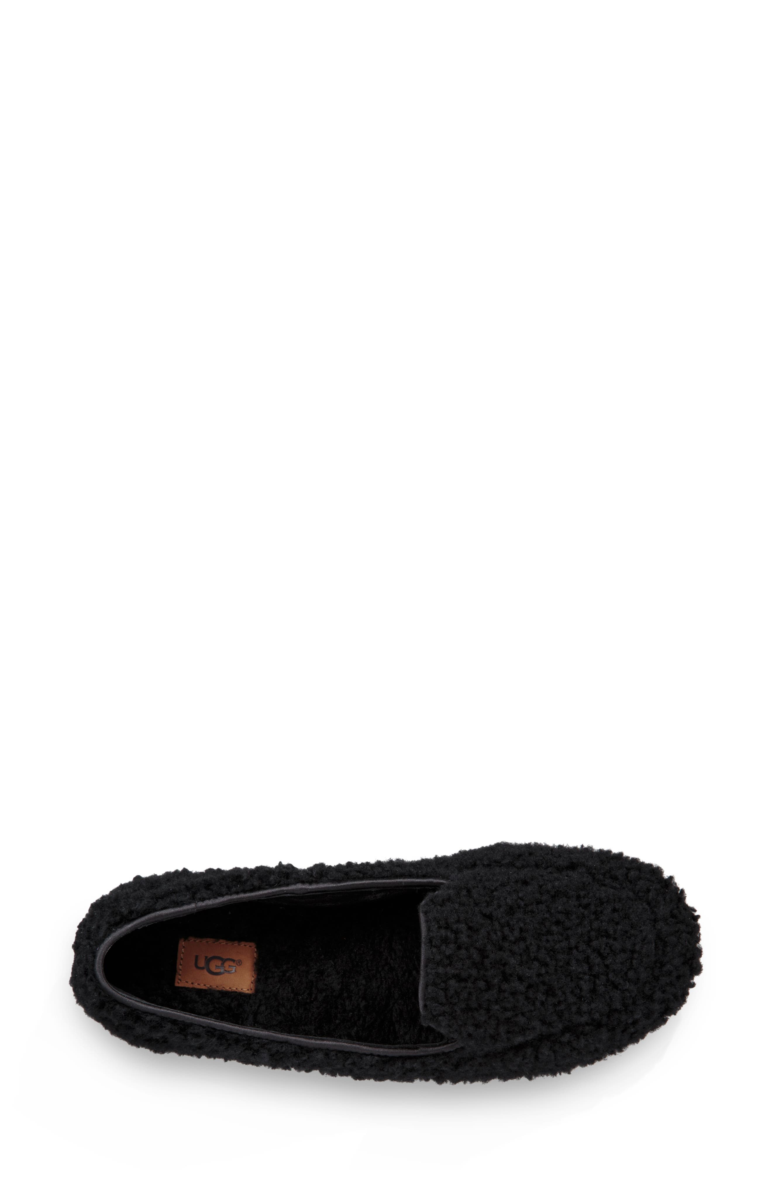 Hailey Fluff Genuine Shearling Slipper, Alternate, color, BLACK
