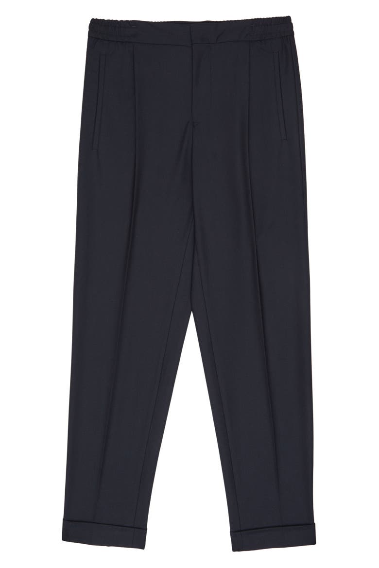 Brighton Pleated Relaxed Taper Pants, Alternate, color, NAVY