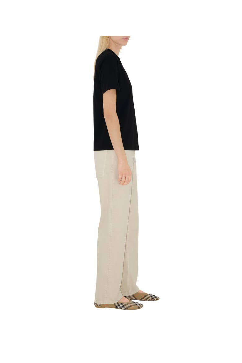 Check Label Cotton T-shirt, Alternate, color, Black