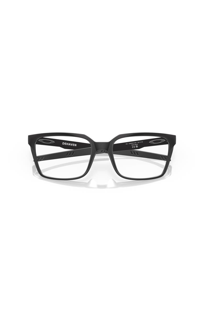 Oakley 53mm Rectangle optical glasses, Alternate, color, Black