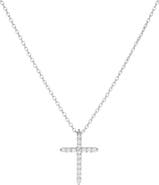 DLORIA Timeless Grace CZ Cross Pendant Necklace