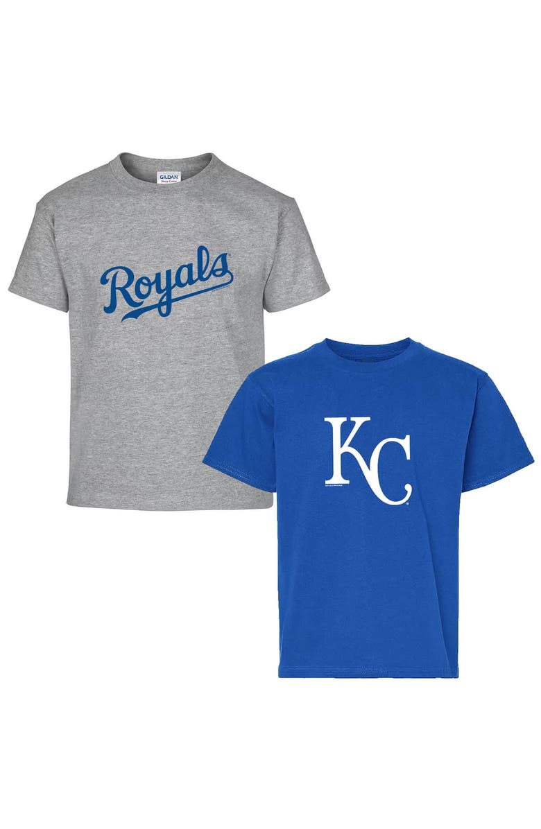 SOFT AS A GRAPE Youth Soft as a Grape Royal/Gray Kansas City Royals Two-Pack T-Shirt Set, Main, color, Royal