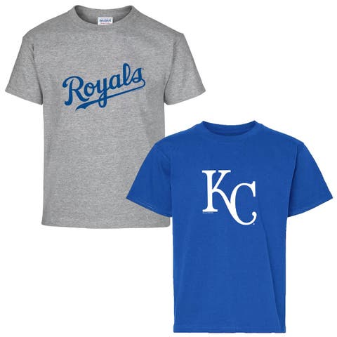 Youth Soft as a Grape  Royal/Gray Kansas City Royals Two-Pack T-Shirt Set
