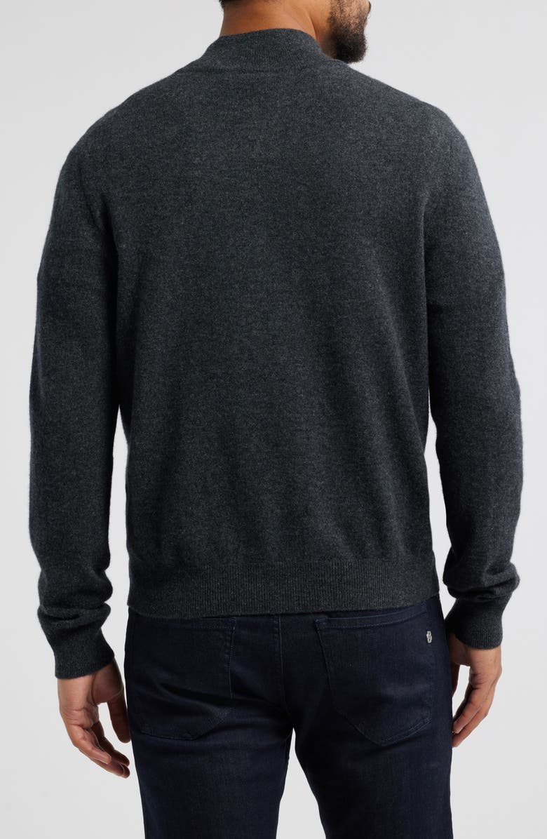 Lorenzo Uomo Men's Quarter Zip Wool & Cashmere Sweater, Alternate, color, Dark Grey