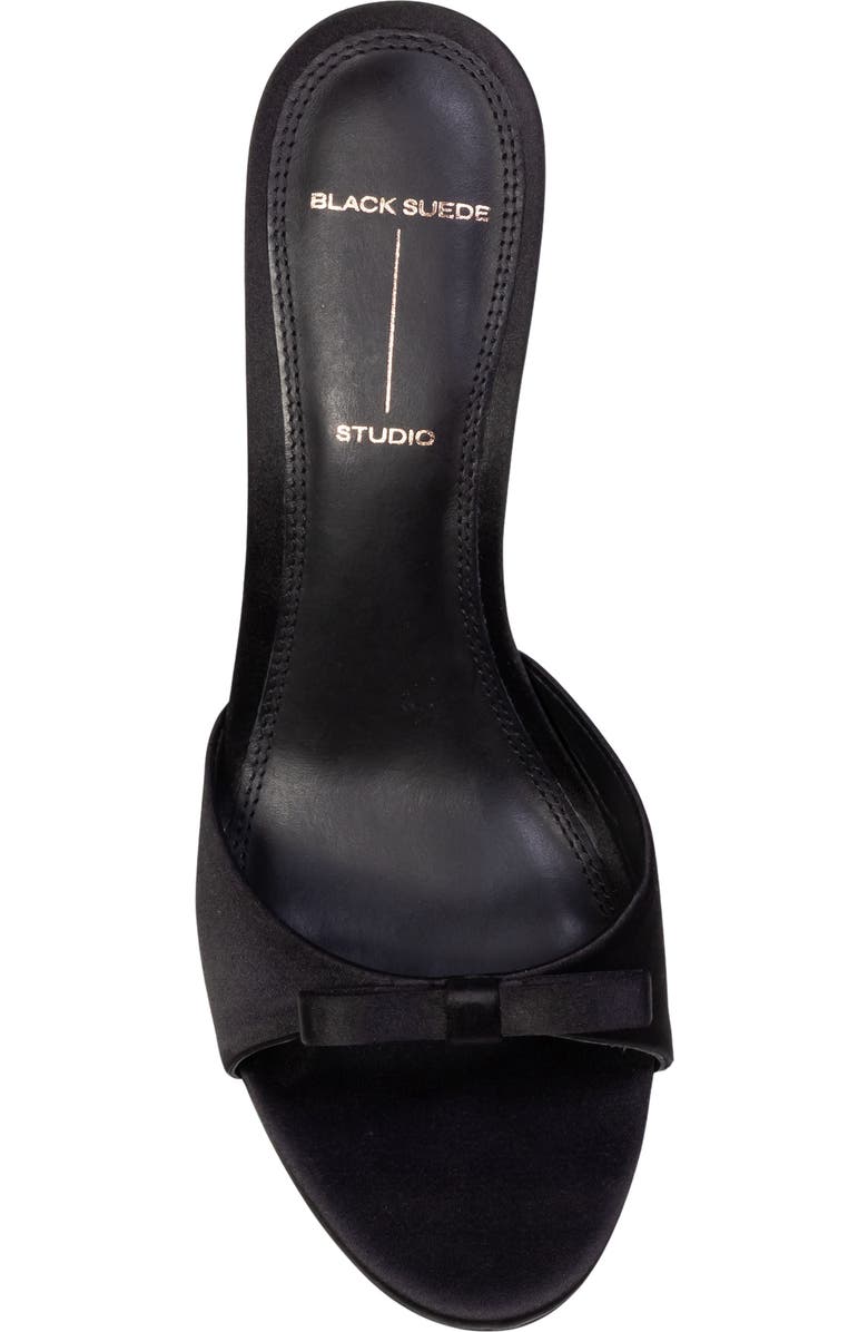 BLACK SUEDE STUDIO Albie Slide Sandal, Alternate, color, Black Satin