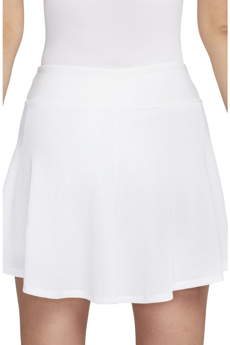Dri-FIT Ribbed Miniskirt, Alternate, color, WHITE/ BLACK