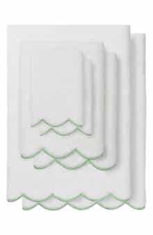 Adornia Scallop 6-Piece Towel Set