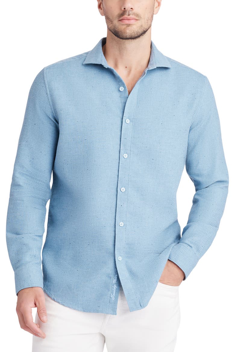 Melbury Long Sleeve Button-Up Shirt, Main, color, LIGHT BLUE