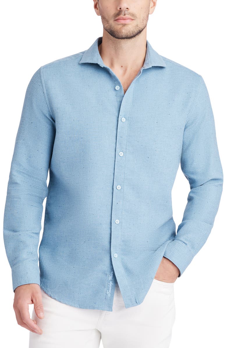 Robert Graham Melbury Long Sleeve Button-Up Shirt, Main, color, Light Blue