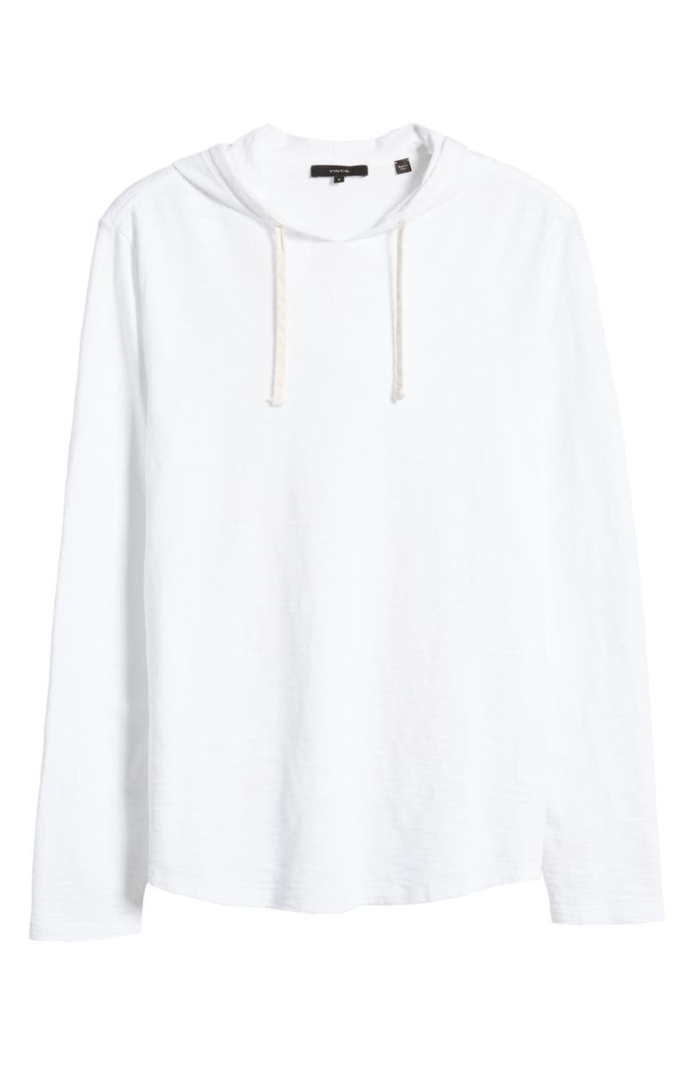 Vince Regular Fit Slub Hoodie, Alternate, color, Optic White