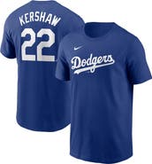 Nike Men's Nike Clayton Kershaw Royal Los Angeles Dodgers Fuse Name & Number T-Shirt